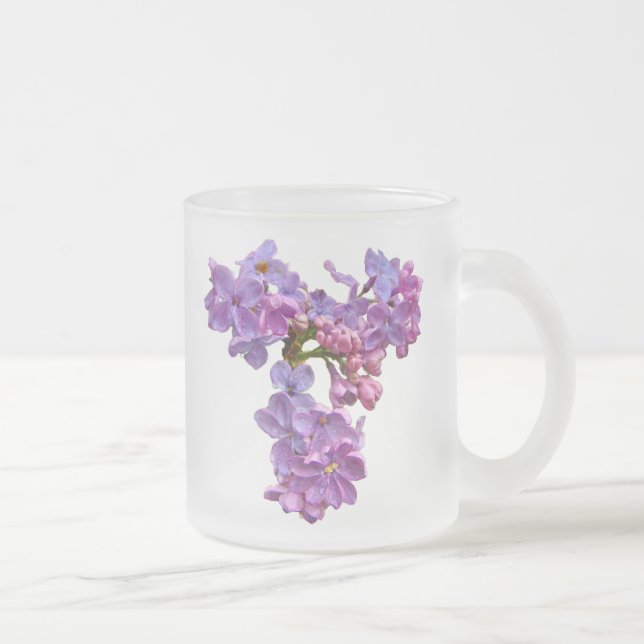 Taza De Cristal Esmerilado Lilacs en primavera (Derecha)