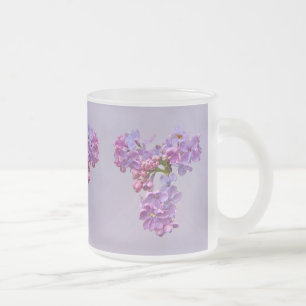 Taza De Cristal Esmerilado Lilas en primavera