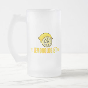 Taza De Cristal Esmerilado Limón Divertido