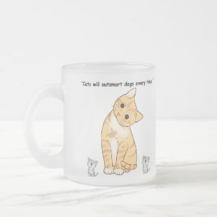Taza De Cristal Esmerilado lindos gatos
