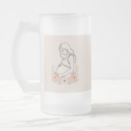 Taza De Cristal Esmerilado Línea de Embarazo Serene