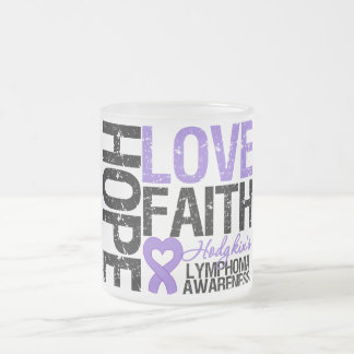 Taza De Cristal Esmerilado Linfoma de Hodgkin ESPERANZA AMAR LA FE