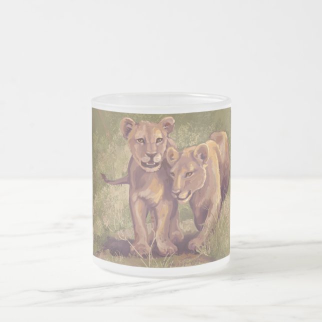 Taza De Cristal Esmerilado Lion Cubs (Centro)