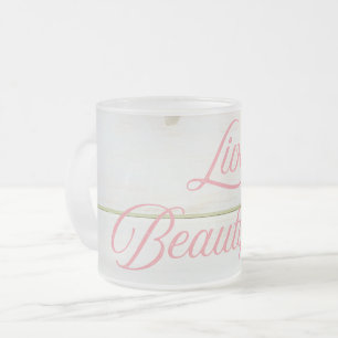 Taza De Cristal Esmerilado Live Beautifully - Mug