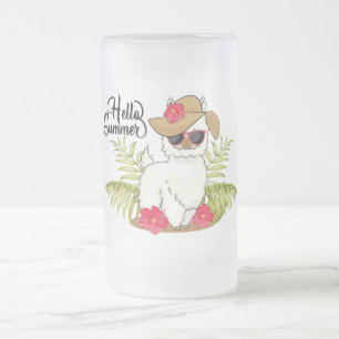 Taza De Cristal Esmerilado Llama de verano de Hola