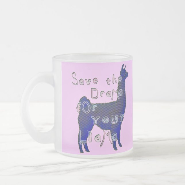 Taza De Cristal Esmerilado llama del drama, (Izquierda)