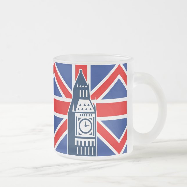 Taza De Cristal Esmerilado Llamada de Londres (Derecha)