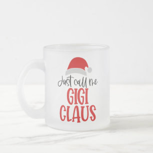 Taza De Cristal Esmerilado Llámame Gigi Claus-56374