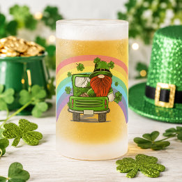 Taza De Cristal Esmerilado Llámame Gnomo Irlandés Afortunado Día de San Patri