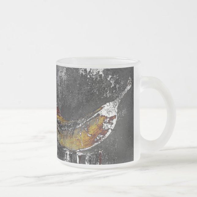 Taza De Cristal Esmerilado llano de plátano (Derecha)