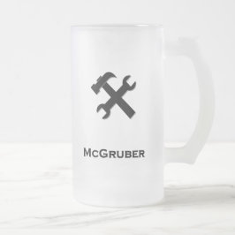 Taza De Cristal Esmerilado Llave de martillo McGruber negro