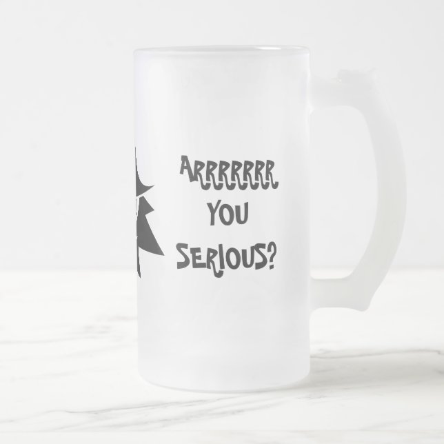 Taza De Cristal Esmerilado ¿LLEGAS A SERIO? Mugre escarcha (Derecha)