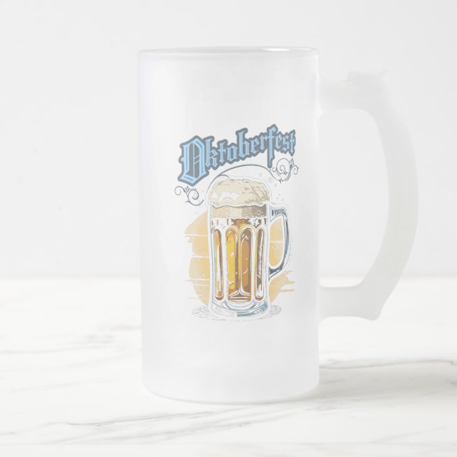 Taza De Cristal Esmerilado Lo que la cerveza se está preparando (Derecha)
