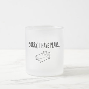 Taza De Cristal Esmerilado Lo siento, tengo planes