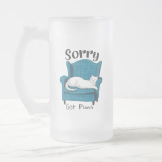 Taza De Cristal Esmerilado Lo siento, tengo planes Regalo divertido para aman