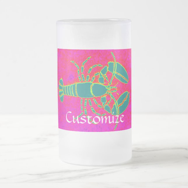 Taza De Cristal Esmerilado Lobster de Maine verde Thunder_Cove (Centro)