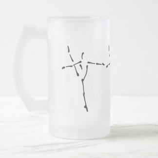Taza De Cristal Esmerilado Logo de la bailarina con lema de baile — personali