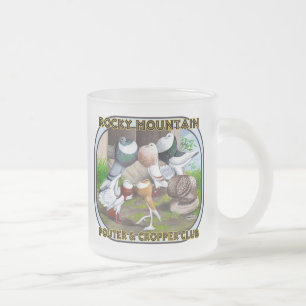 Taza De Cristal Esmerilado Logo del Rocky Mountain Club