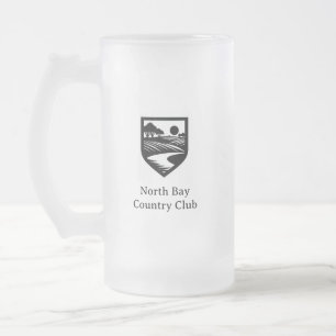 Taza De Cristal Esmerilado Logotipo de Country Club Beer Glass Frosted