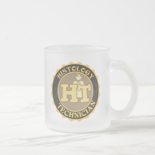 TAZA DE CRISTAL ESMERILADO LOGOTIPO DE LA HISTOLOGÍA (Derecha)