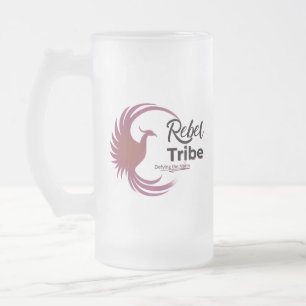 Taza De Cristal Esmerilado Logotipo de la Tribu Rebelde Fénix