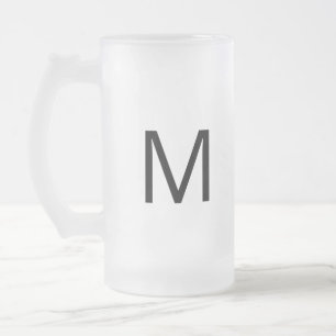 Taza De Cristal Esmerilado logotipo de monograma minimalista simple agregue s