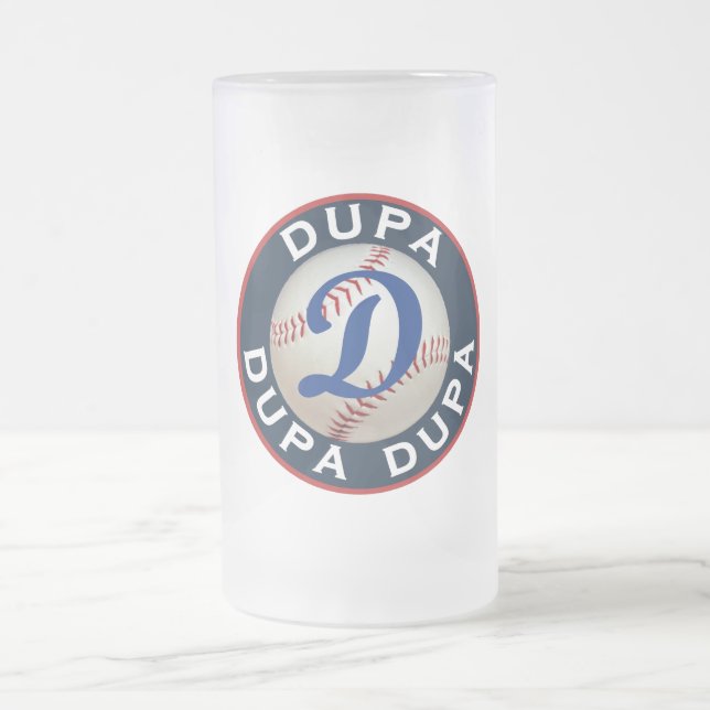 Taza De Cristal Esmerilado Logotipo del béisbol de Dupa (Centro)