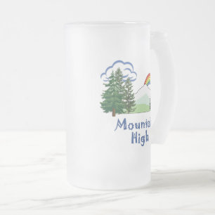 Taza De Cristal Esmerilado Logotipo del campamento alto de montaña Sapo escar