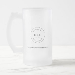 Taza De Cristal Esmerilado logotipo del sitio web promocional de la empresa n