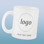 Taza De Cristal Esmerilado Logotipo simple y negocio de texto<br><div class="desc">Logotipo sencillo y diseño de texto personalizado para su empresa. Reemplace el logotipo y el texto con el suyo propio para personalizarlo. Utilícelos usted mismo, dáselos a sus empleados, personal y compañeros de trabajo, vendérselos a clientes y clientes o regalándolos como material promocional para inspirar la lealtad del cliente. Ideal...</div>