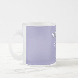 Taza De Cristal Esmerilado logotipo vintage SO!Trouble y línea de etiqueta en