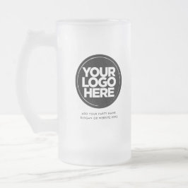 Taza De Cristal Esmerilado Logotipo y texto