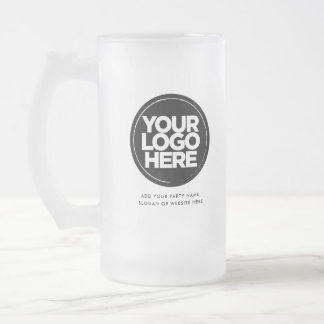 Taza De Cristal Esmerilado Logotipo y texto