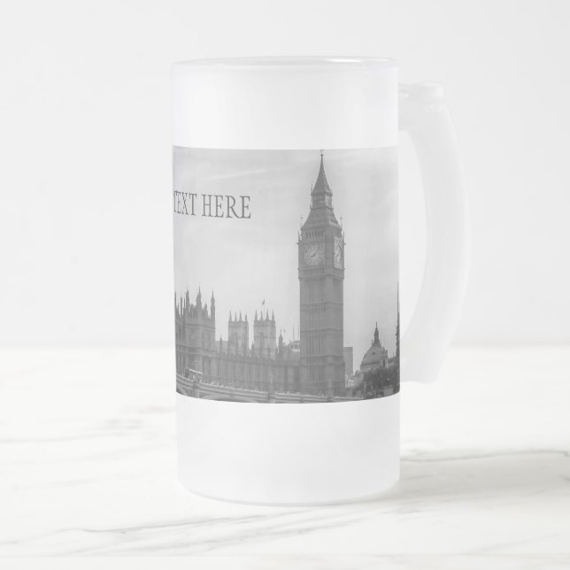 Taza De Cristal Esmerilado Londres Inglaterra Reino Unido (Anverso derecho)