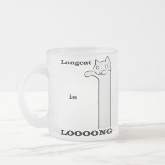 Taza De Cristal Esmerilado Longcat es largo