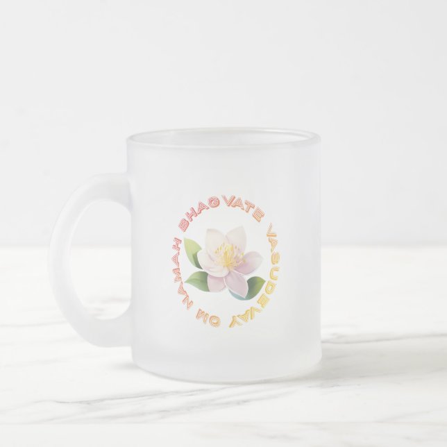 Taza De Cristal Esmerilado Lord Krishna (Izquierda)