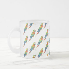 Taza De Cristal Esmerilado Loro
