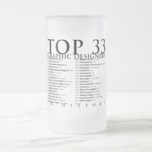 Taza De Cristal Esmerilado Los 33 mejores diseñadores gráficos en History_01