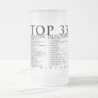 Taza De Cristal Esmerilado Los 33 mejores diseñadores gráficos en History_01