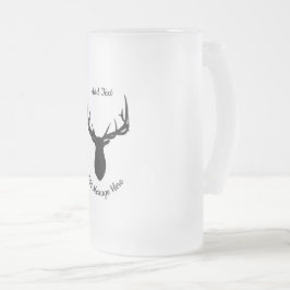 Taza De Cristal Esmerilado Los alces grandes, añaden el texto y el masaje
