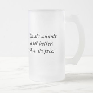 Taza De Cristal Esmerilado Los auriculares observan líneas quebradas de los