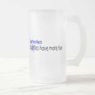 Taza De Cristal Esmerilado Los camareros se divierten más