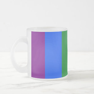 Taza De Cristal Esmerilado Los colores del arcoiris