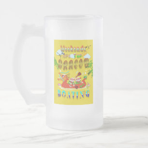 Taza De Cristal Esmerilado Los Fines De Semana Son Para Bote Dragón