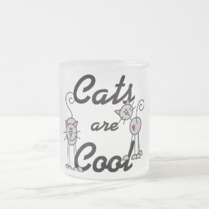 Taza De Cristal Esmerilado Los gatos son camisetas y regalos frescos