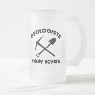 Taza De Cristal Esmerilado Los geólogos saben el esquisto