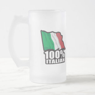 Taza De Cristal Esmerilado Los italianos aman hace que el mundo gire