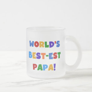 Taza De Cristal Esmerilado Los mejores camisetas y regalos de papá del mundo