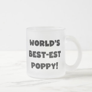 Taza De Cristal Esmerilado Los mejores regalos de amapola del mundo del texto
