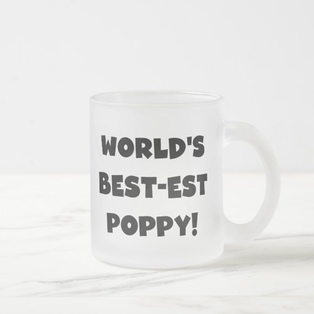 Taza De Cristal Esmerilado Los mejores regalos de amapola del mundo del texto (Derecha)